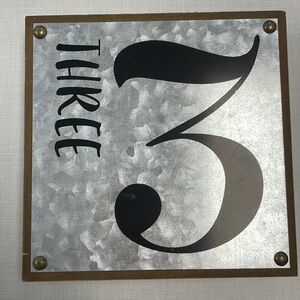 “Three” Decor from Hobby Lobby